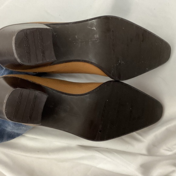 Stuart Weitzman Studded Denim & Leather Boots - Size 7M - Picture 10 of 13